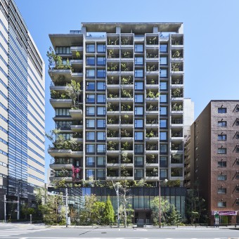 Hamacho Hotel's green-clad facade with 250 species of climbing plants