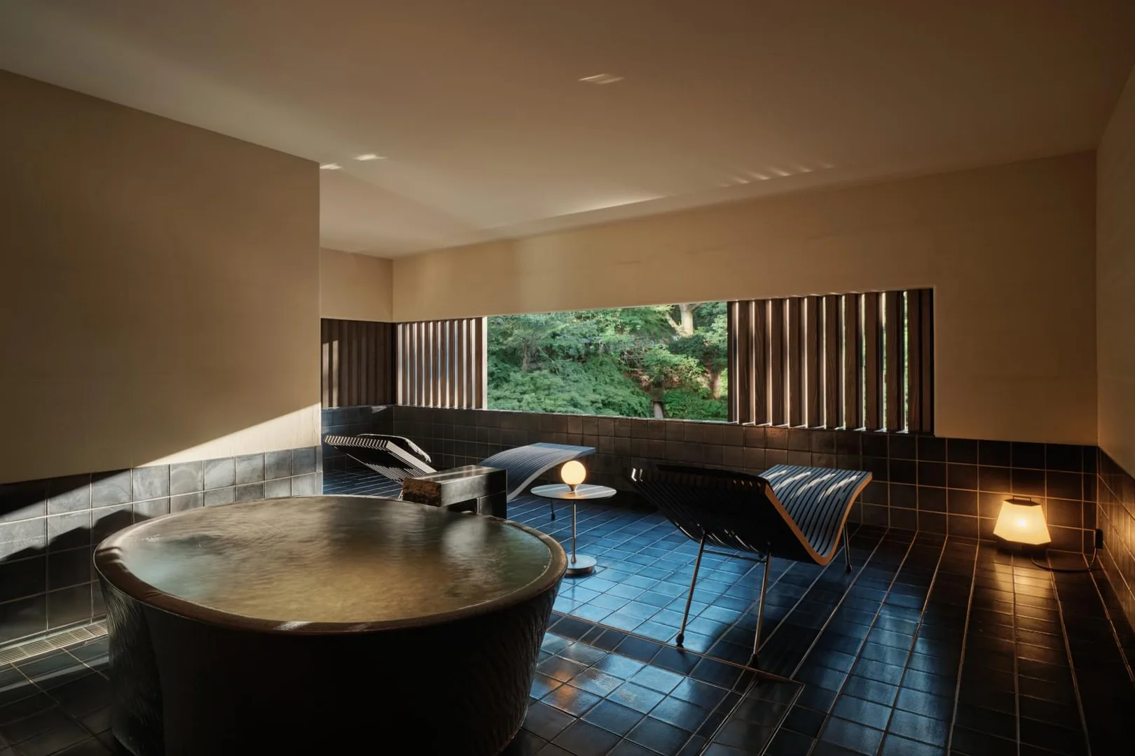 The garden setting of Hanamurasaki ryokan in the Japanese mountains