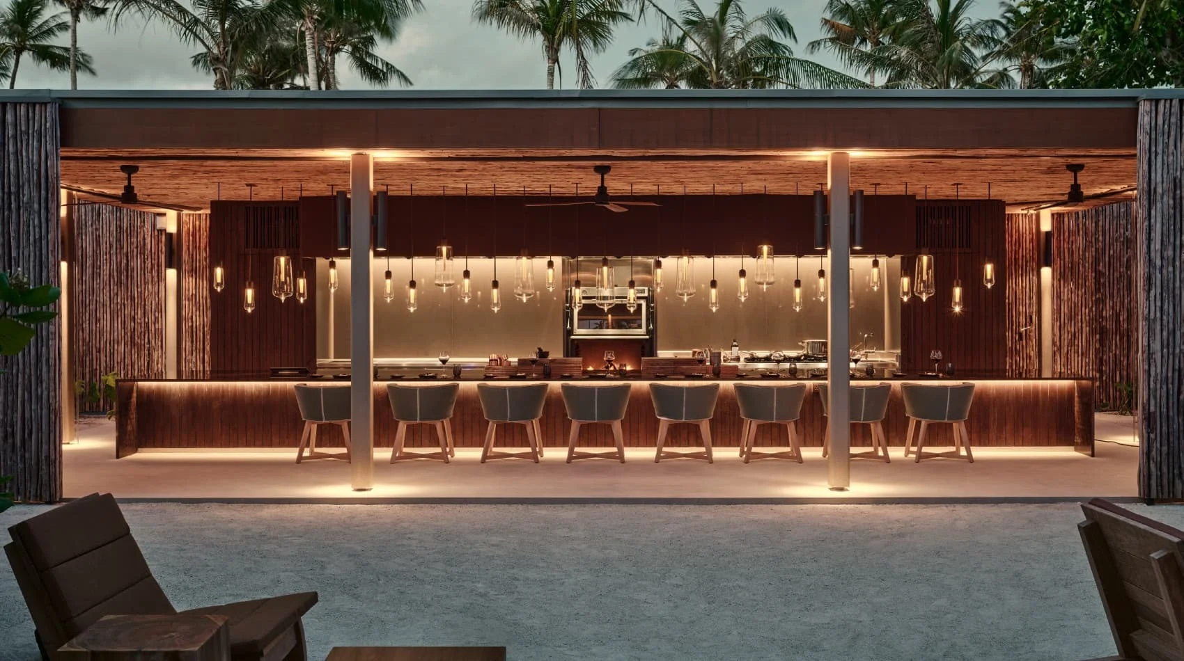 A water pool villa at Patina Maldives in the Fari Islands development