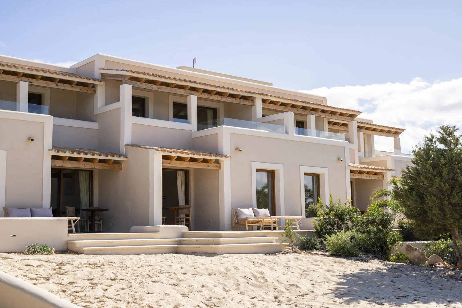 The beach setting of Dunas de Formentera on the island's south coast