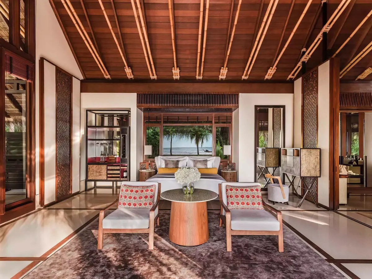 Beach Villa with Pool at One&Only Reethi Rah with white-sand frontage and private pool, North Malé Atoll